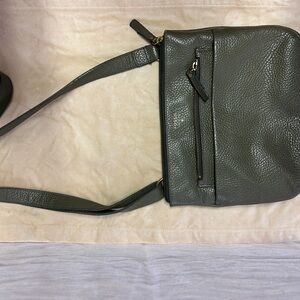 Fossil Olive Leather Crossbody Bag